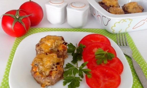 Nest egg cutlets with mushrooms and cheese - step by step recipe