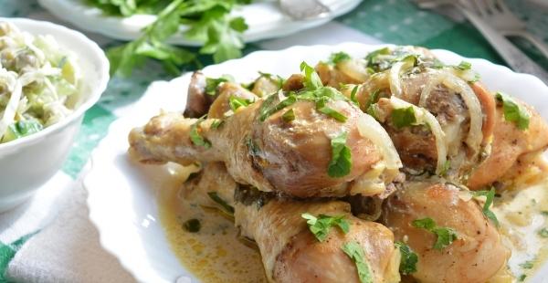 Chicken shanks in the multicooker - a recipe with photos step by step. How to cook chicken shanks in sour cream in the multicooker?