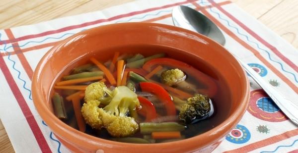Easy vegetable soup, recipe with photo