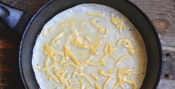 Pancakes with cheese crust - step by step recipe