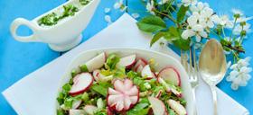 Salad with ramson, egg and radish - step by step recipe